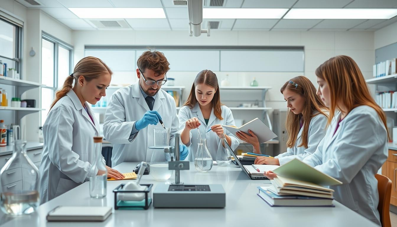 Student using learning strategies while studying